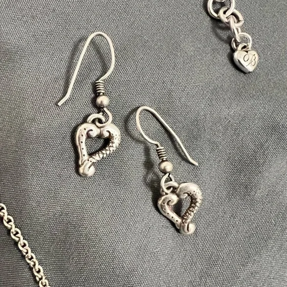 Brighton Reversible Heart Pendant, Necklace, and Earrings - Picture 3 of 8